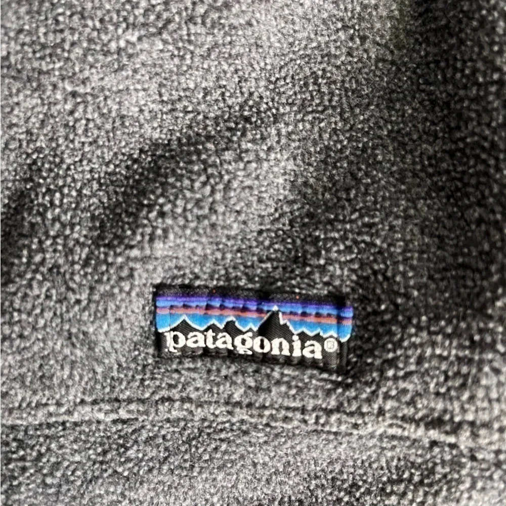 Vintage Patagonia  Grey Fleece Thick Full Zip Jacket Bomber Made In USA
